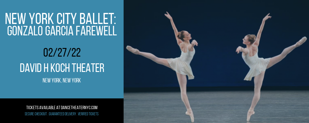 New York City Ballet: Gonzalo Garcia Farewell at David H Koch Theater tickets New York City Ballet: Gonzalo Garcia Farewell at David H Koch Theater